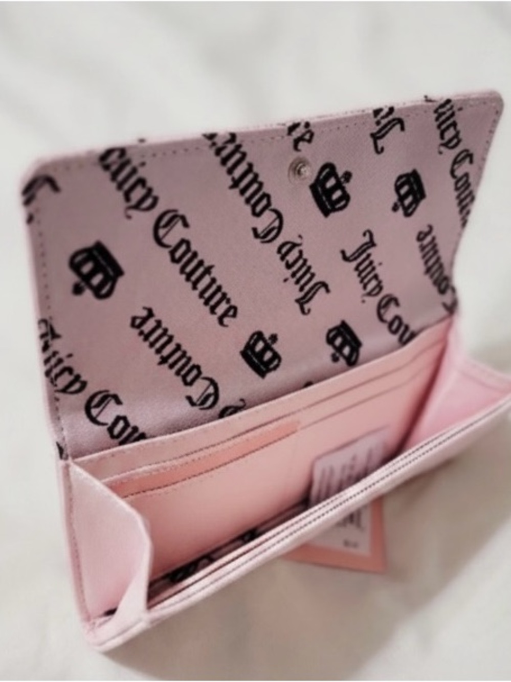 Juicy Couture chiffon pink  HER Majesty clutch NWOT - Picture 3 of 3